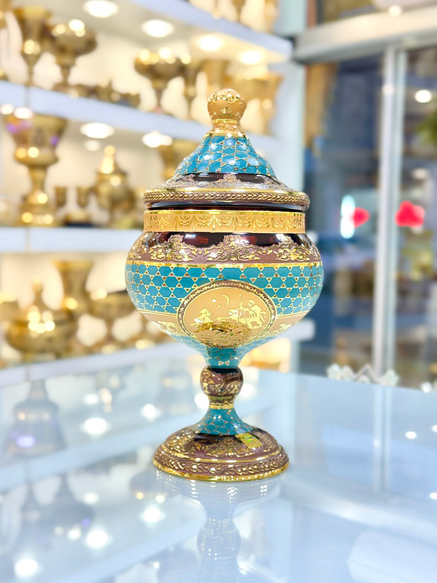 شکلات خوری کریستال طلاکوب طرح ژوپیتر