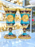خرید گلدان کریستال طلاکوب طرح ژوپیتر