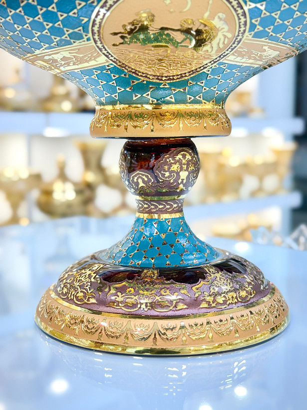 خرید میوه خوری سایز کوچک کریستال طلاکوب ژوپیتر