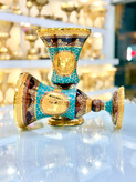 خرید گلدان کریستال طلاکوب طرح ژوپیتر سایز255