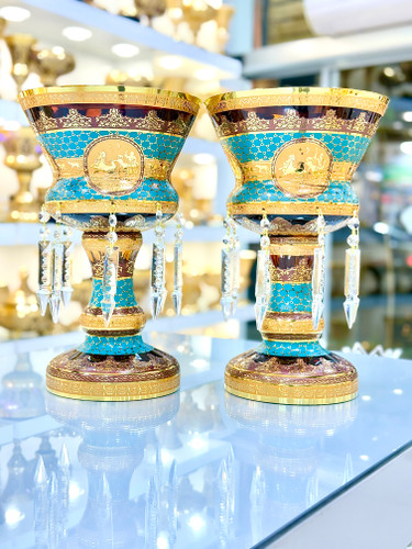 لاله آویز 390 کریستال طلاکوب طرح ژوپیتر