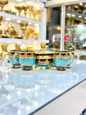 خرید ست چایخوری کریستال طلاکوب طرح ژوپیتر