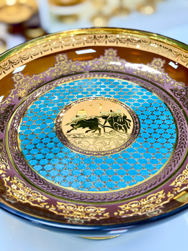 خرید شیرینی خوری355 کریستال طلاکوب ژوپیتر