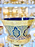 خرید لاله آویز سایز بزرگ کریستال طلاکوب رنگ بنفش