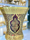 خرید گلدان کریستال طلاکوب طرح کاستل
