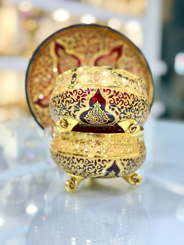 خرید سرویس کریستال طلاکوب طرح کاستل