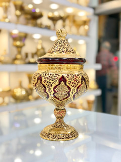 شکلات خوری کریستال اصل طلاکوب