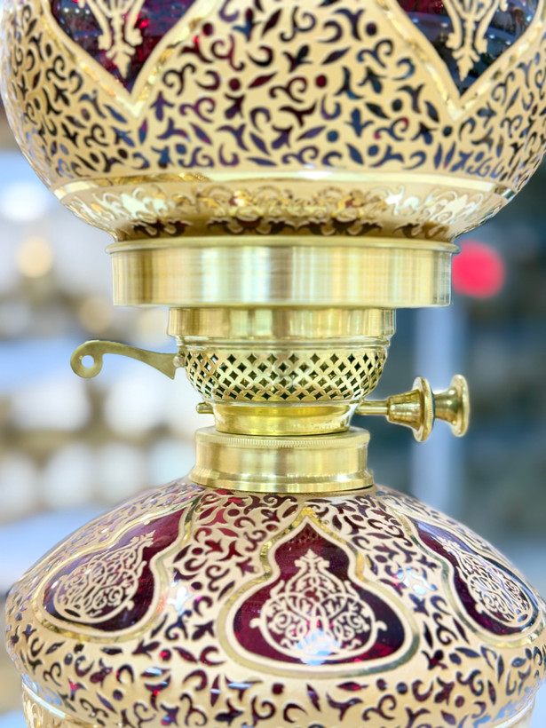 خرید چراغ کریستال طلاکوب طرح کاستل
