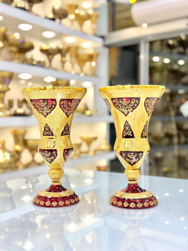 گلدان سایز 255 رنگ زرشکی