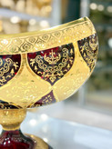 خرید کشکول کریستال طلاکوب طرح ونوس رنگ زرشکی