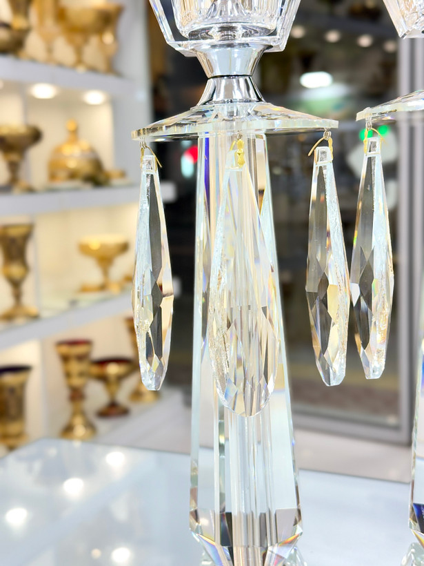 خرید شمعدان کریستال طرح جدید و فانتزی