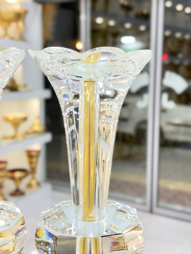 خرید شمعدان کریستال طرح جدید و فانتزی بوهمیا